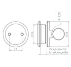 Wandhalter für Laufschiene an Glaswänden, für Glasschiebetürsystem, V2A