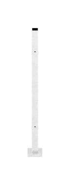 Edelstahlpfosten zur Bodenmontage, Länge 880mm, 4 x M8 Fließformgewinde, 180° versetzt, V2A