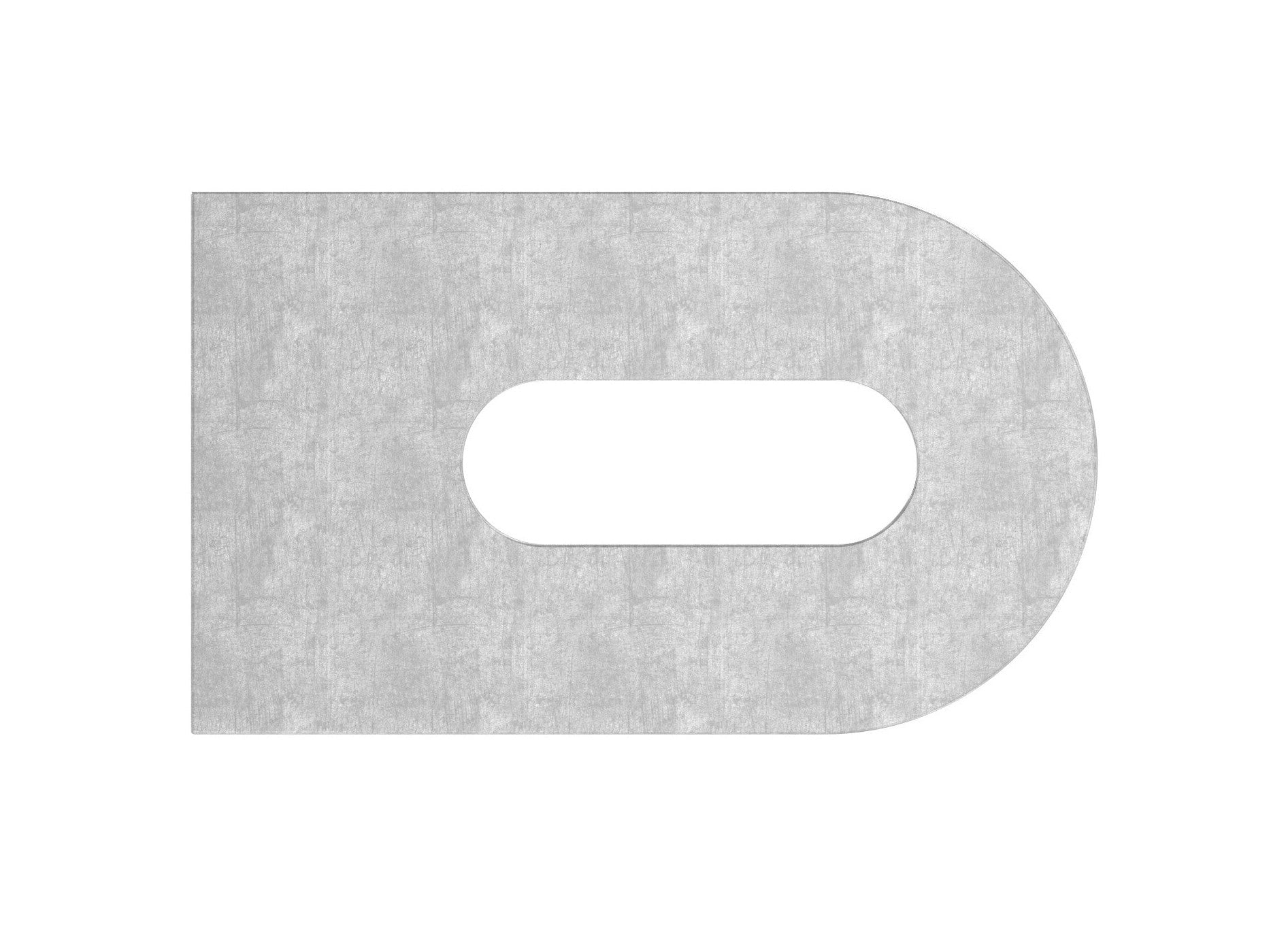 Edelstahl Anschweißlasche 50 x 30 x 6 mm, ungeschliffen, mit Langloch, V2A