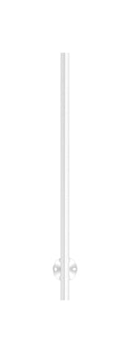 Edelstahlpfosten zur Wandmontage, Länge 1190 mm, 2 x M8 Fließformgewinde, V2A