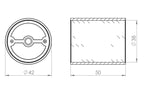 Verbinder für Holzhandlauf Ø 42 mm, V2A