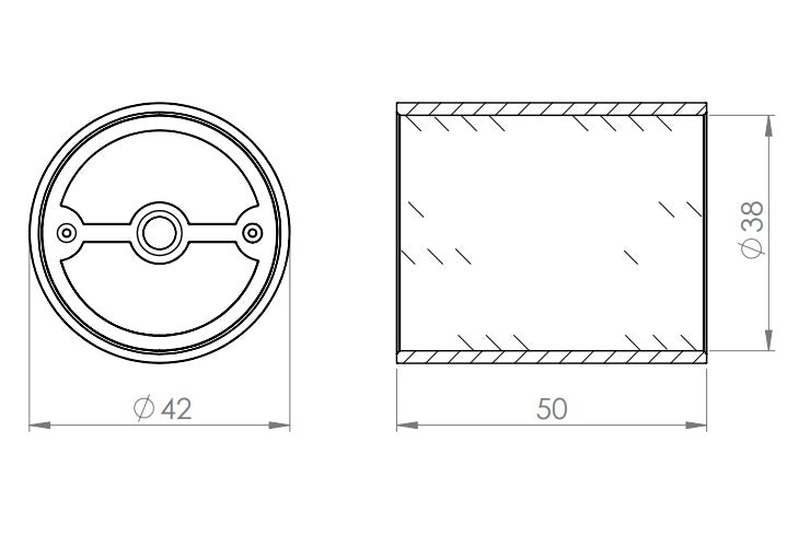 Verbinder für Holzhandlauf Ø 42 mm, V2A