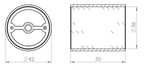 Verbinder für Holzhandlauf Ø 42 mm, V2A