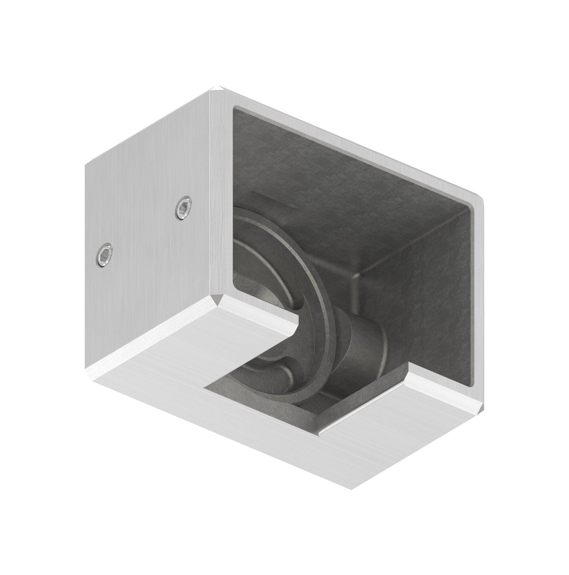 Wandhalter für Rechteck-Nutrohr 60 x 40 x 1,5 mm, Ausführung rechts oder links, V4A
