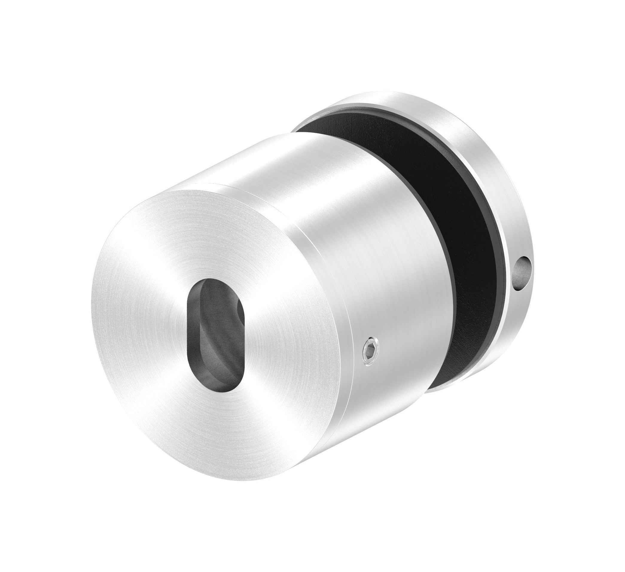 Glaspunkthalter Ø 52 mm mit Gewindestift, Klemmbereich 12,00 - 25,52 mm, verstellbarer Wandabstand 3