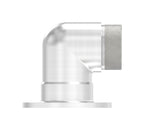 Edelstahl Wandhalter 90° für Rundrohre, kurz, zum Einstecken ins Rohr, V2A