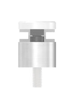 Ansicht Glaspunkthalter Ø 30 mm komplett mit Oberteil, Unterteil und Gewindestift