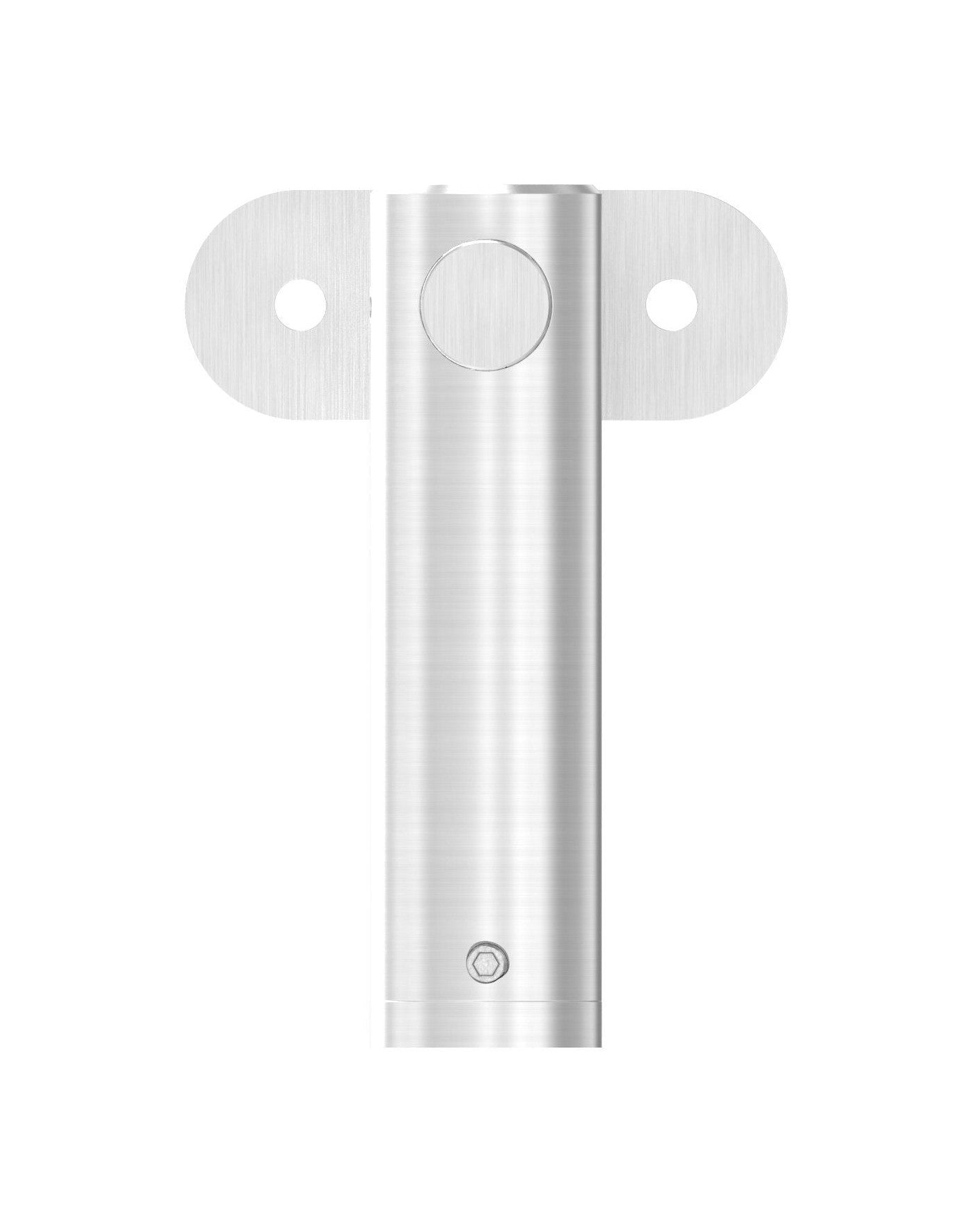 höhenverstellbarer Handlaufhalter mit Gelenk und Halteplatte, zum Anschrauben des Handlaufs, V2A