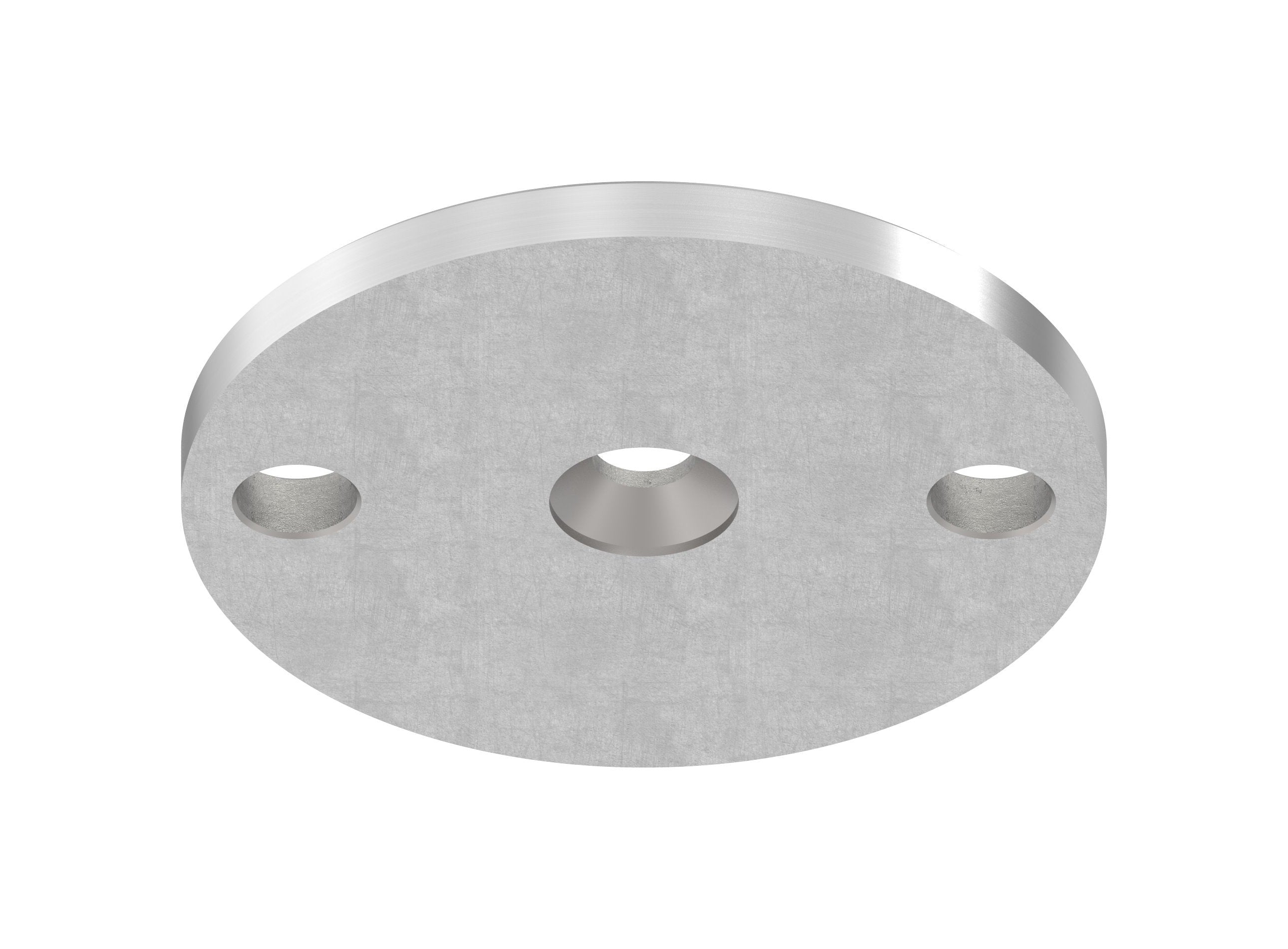 Ankerplatte 100 x 8 mm, mit 3 Bohrungen, zu Vordachsystem Edelstahl