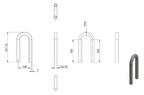 Zeichnung Rohrbogen Ø 26,9 x 2,0 mm, Radiusmitte 54,0 mm