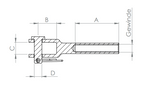 Gabelterminal mit Innengewinde, V4A