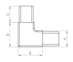 Eckverbinder für quadratisches Klemmprofil, V2A