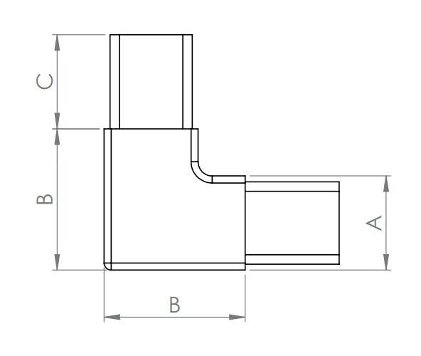 Eckverbinder für quadratisches Klemmprofil, V2A