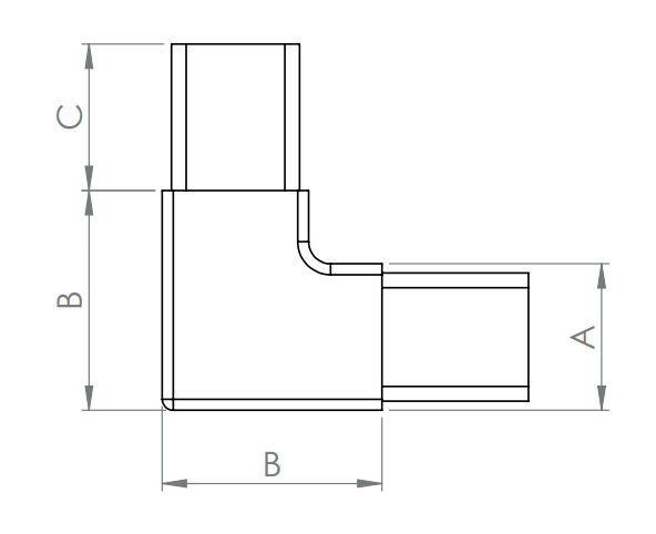 Eckverbinder für quadratisches Klemmprofil, V2A