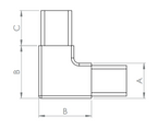 Eckverbinder für quadratisches Klemmprofil, V2A