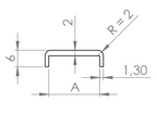 Kantenschutzprofil EXTRA SLIM, Alu pulverbeschichtet Anthrazit matt (RAL 7016)