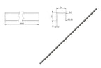 Kantenschutzprofil Länge 3 m, für Glasstärke 12.00 - 13.52 mm