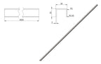 Kantenschutzprofil Länge 3 m, für Glasstärke 16.00 - 17.52 mm