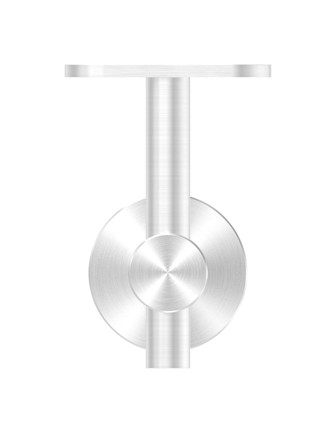 höhenverstellbarer Handlaufhalter für Glas, mit Halteplatte, zum Anschrauben des Handlaufs, V2A