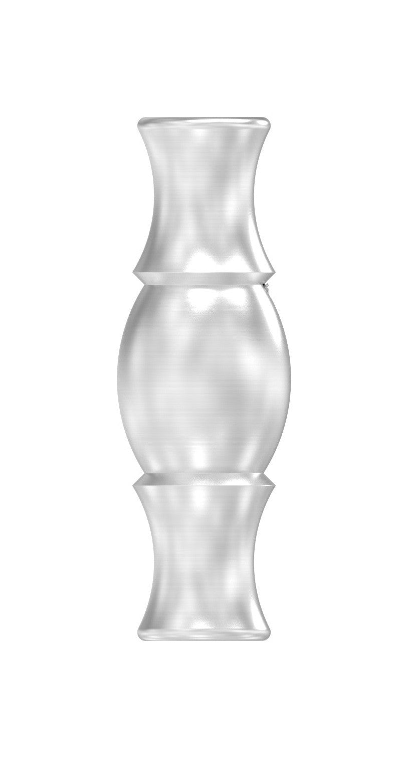 Edelstahl Zierhülse mit Durchgangsbohrung, Höhe 90 mm, V2A