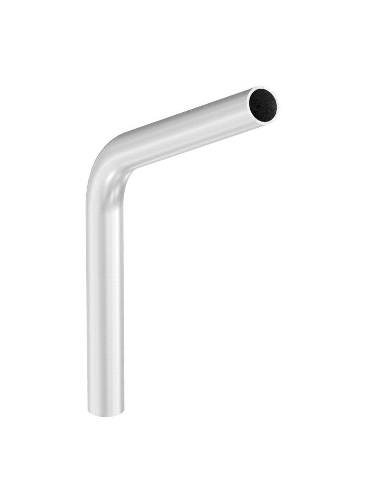 Edelstahl Rohrbogen 60° mit Bogenauslauf ca. 200 mm, V2A