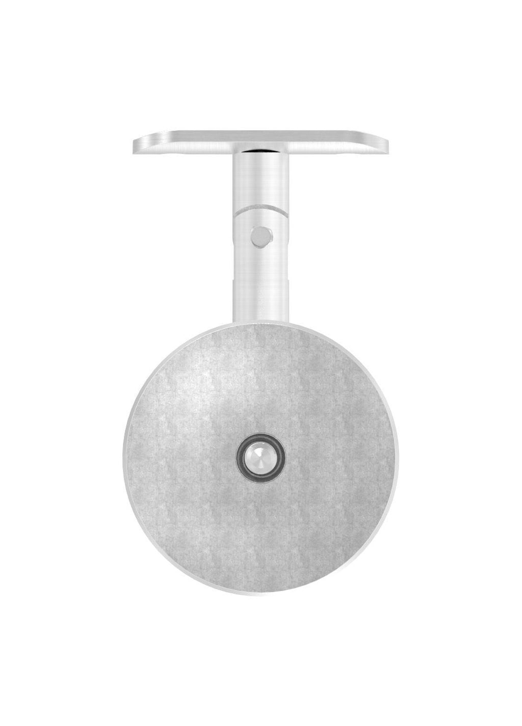 Handlaufhalter mit Gelenk, Stockschraube und Anschlussplatte, zum Anschrauben des Handlaufs, V2A