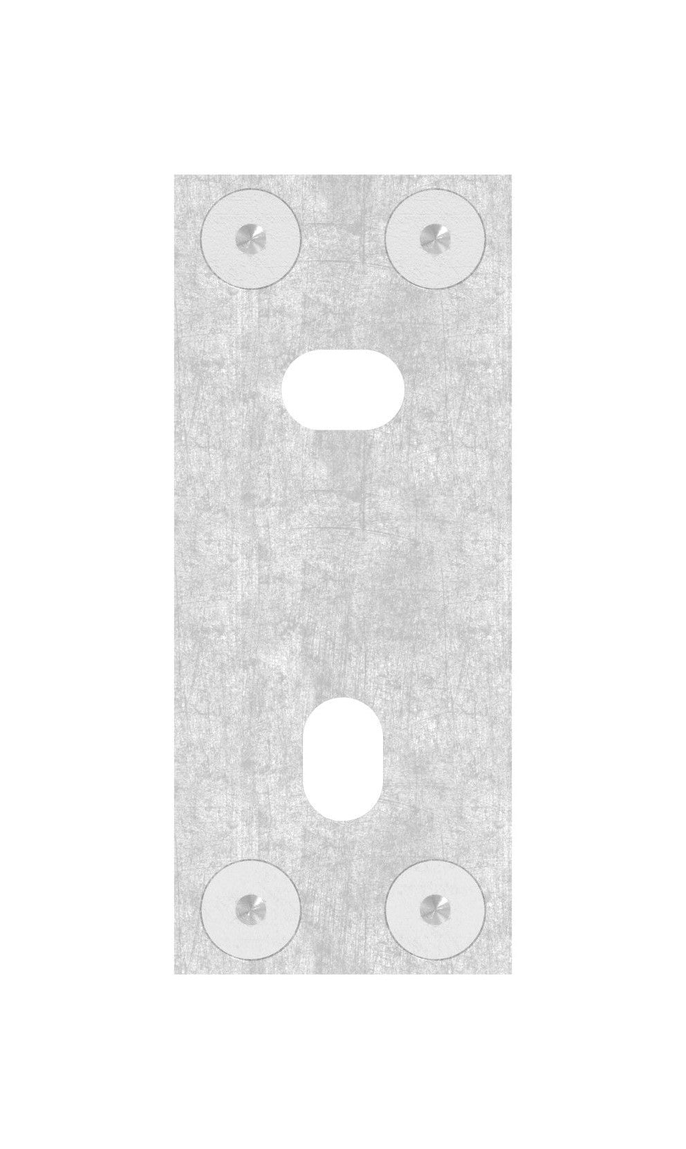 Edelstahl Wandbefestigung für Geländerpfosten zum Spannen, Platte 130 x 55 x 8 mm, V2A / V4A