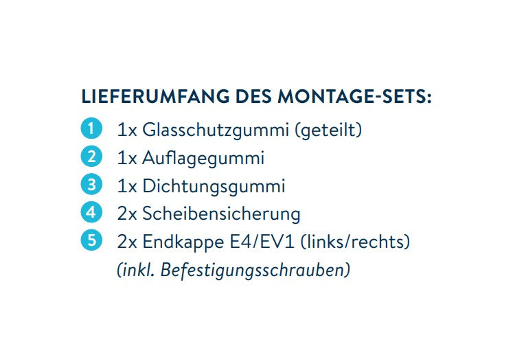 Montage-Set zu Vordachsystem eleganza CANOPY
