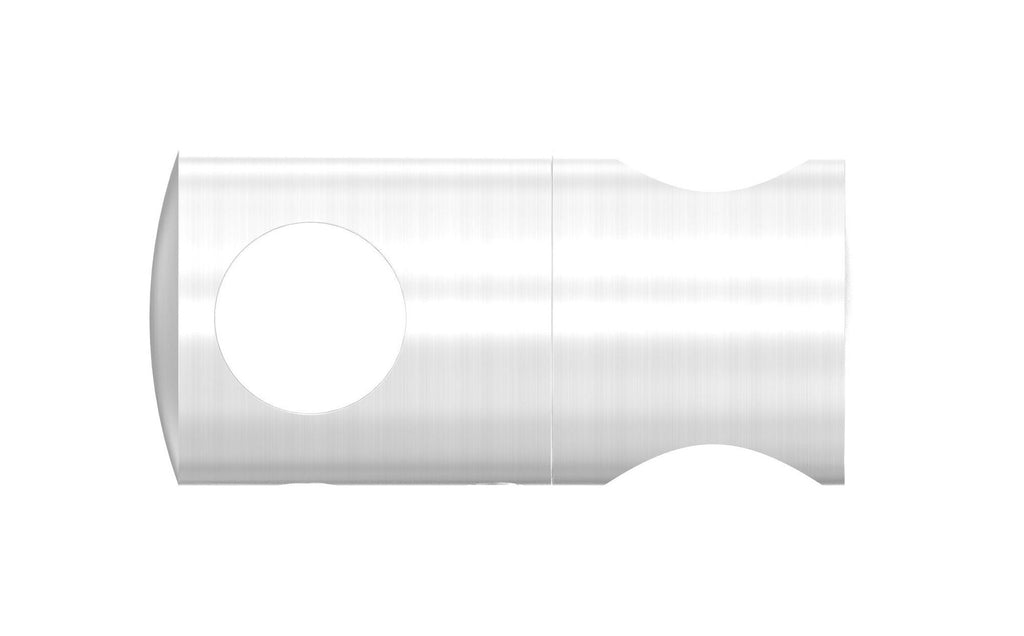 Doppelquerstabhalter ∅ 25 mm, mit 2 Bohrungen, zum Befestigen von Füllstäben, V2A