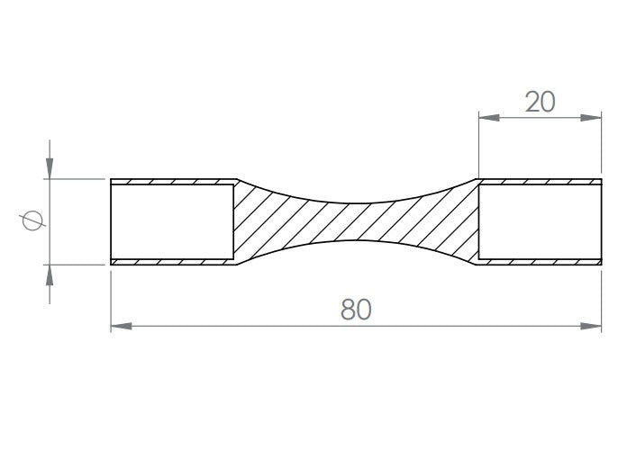 Rundstabverbinder flexibel, zum Biegen 0 - 140°, zum Einkleben der Stäbe, V2A / V4A