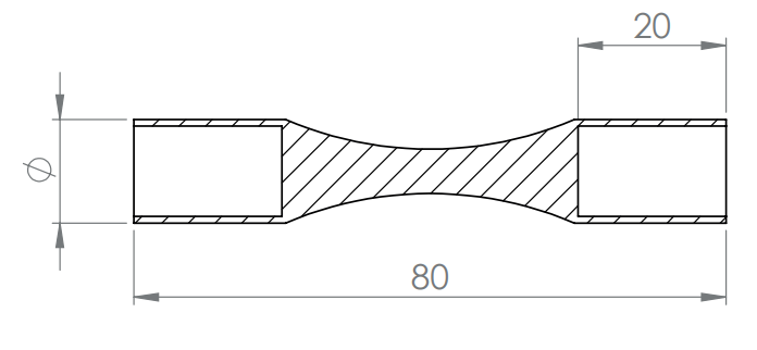 Rundstabverbinder flexibel, zum Biegen 0 - 140°, zum Einkleben der Stäbe, V2A / V4A