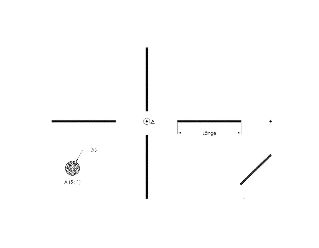 Zeichnung Edelstahlseil 7x7, Ø 3 mm