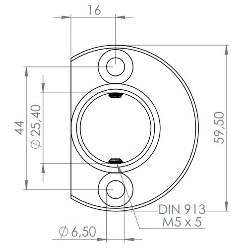 Wandanker für Laufschiene, mit seitlicher Madenschraube, für Glasschiebetürsystem, V2A