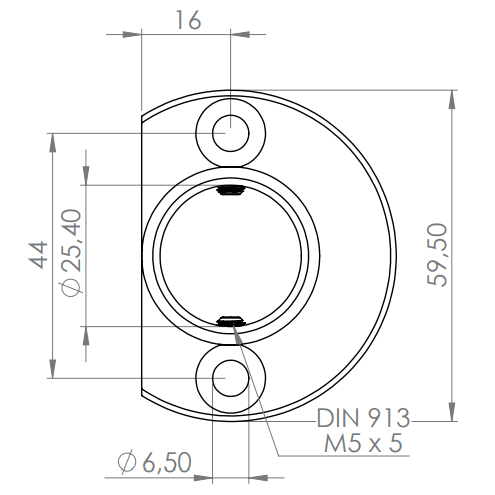 Wandanker für Laufschiene, mit seitlicher Madenschraube, für Glasschiebetürsystem, V2A