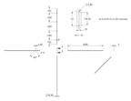 Zeichnung Handlauf Länge 6 m mit 4 Aussparungen für LED-Lichtmodule
