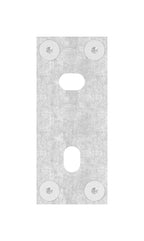 Edelstahl Wandbefestigung für Geländerpfosten zum Spannen, Platte 130 x 55 x 8 mm, V2A