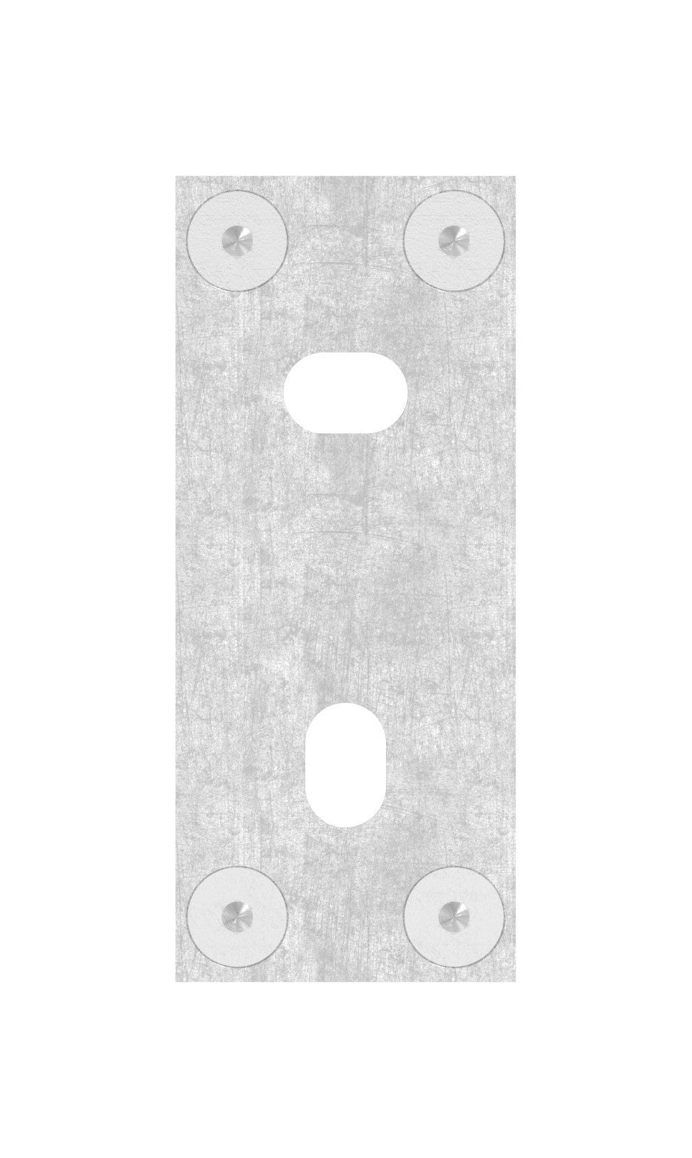 Edelstahl Wandbefestigung für Geländerpfosten zum Spannen, Platte 130 x 55 x 8 mm, V2A