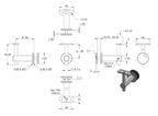 Zeichnung Handlaufhalter mit Halteplatte Ø 42,4 mm