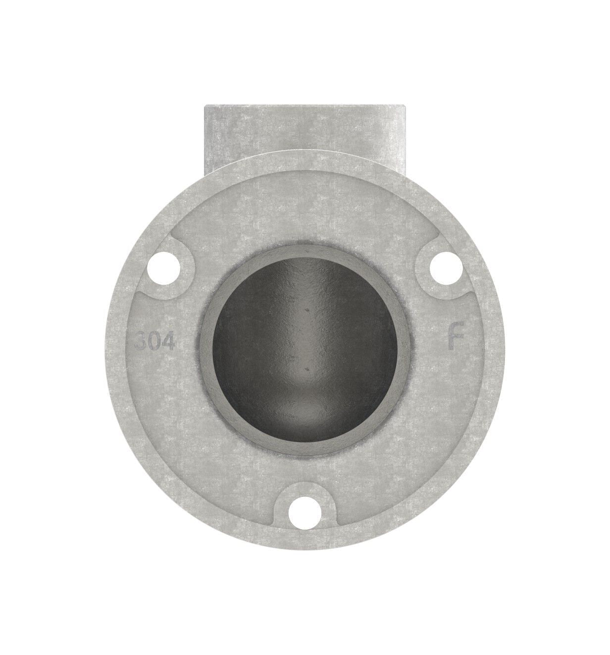 Edelstahl Wandhalter 90° für Rundrohre, kurz, zum Einstecken ins Rohr, V2A