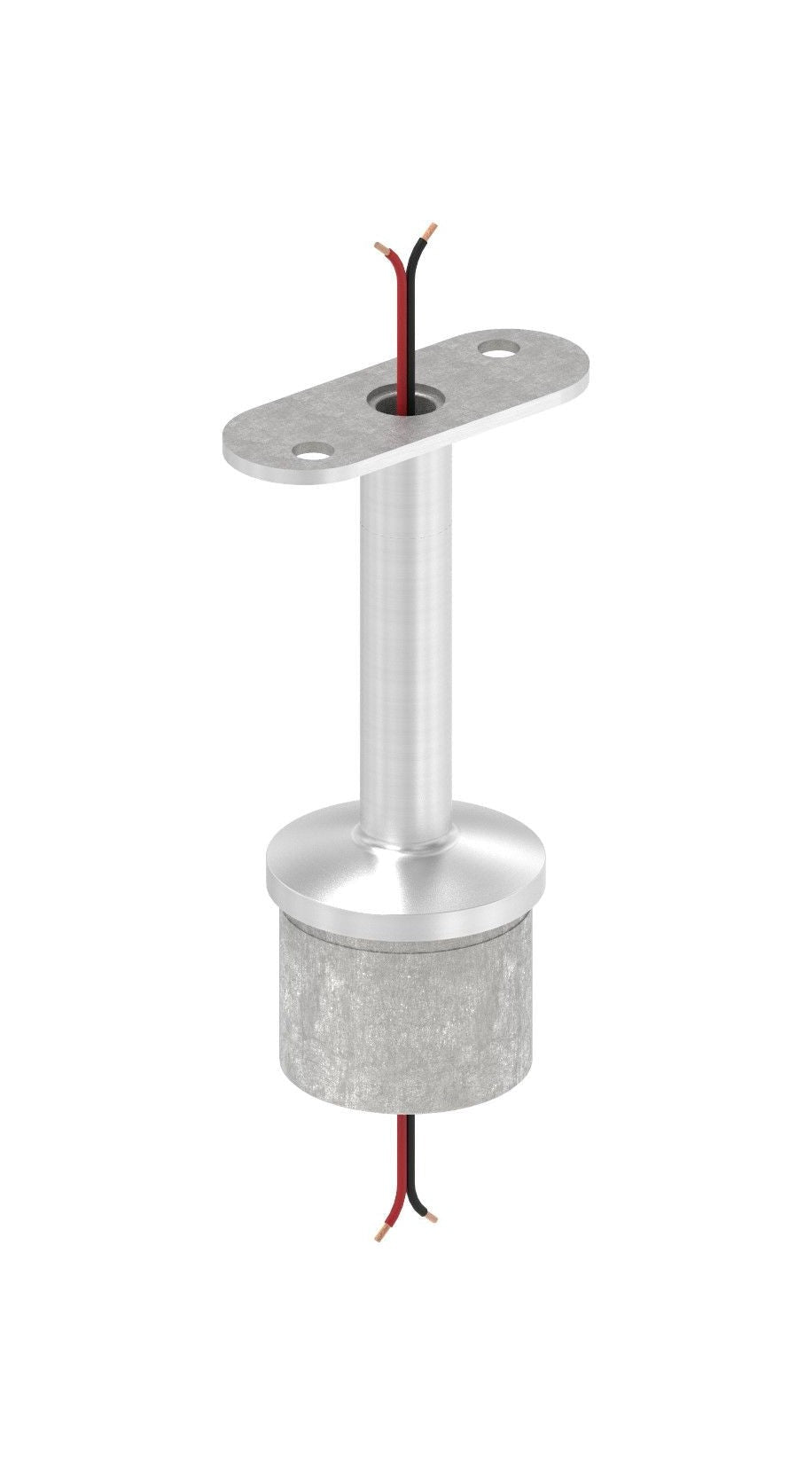 Edelstahl Handlaufstütze mit Kabeldurchführung, für LED-Handläufe, V2A / V4A