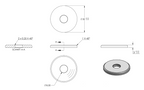 Zeichnung Beilagscheibe Ø 30 mm, Bohrung Ø 8,5 mm