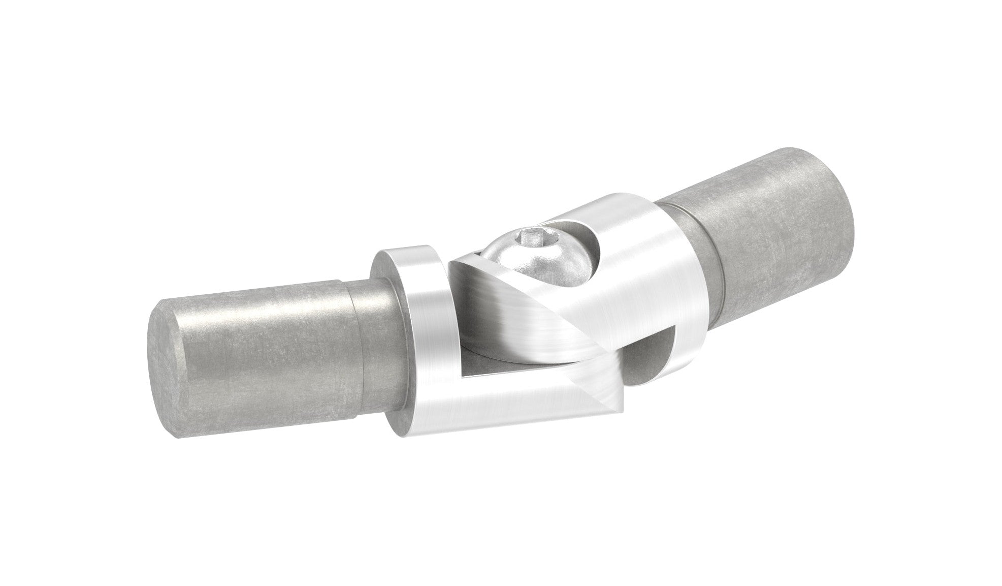 Rohrverbinder zum Stecken oder Kleben mit Gelenk, verstellbar 0 - 100°, für Rohr 12 x 1,5 mm, V2A