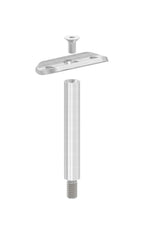 Handlaufstütze zum Schrauben, Stift mit Außengewinde M8 und Handlaufanschlussplatte, V2A
