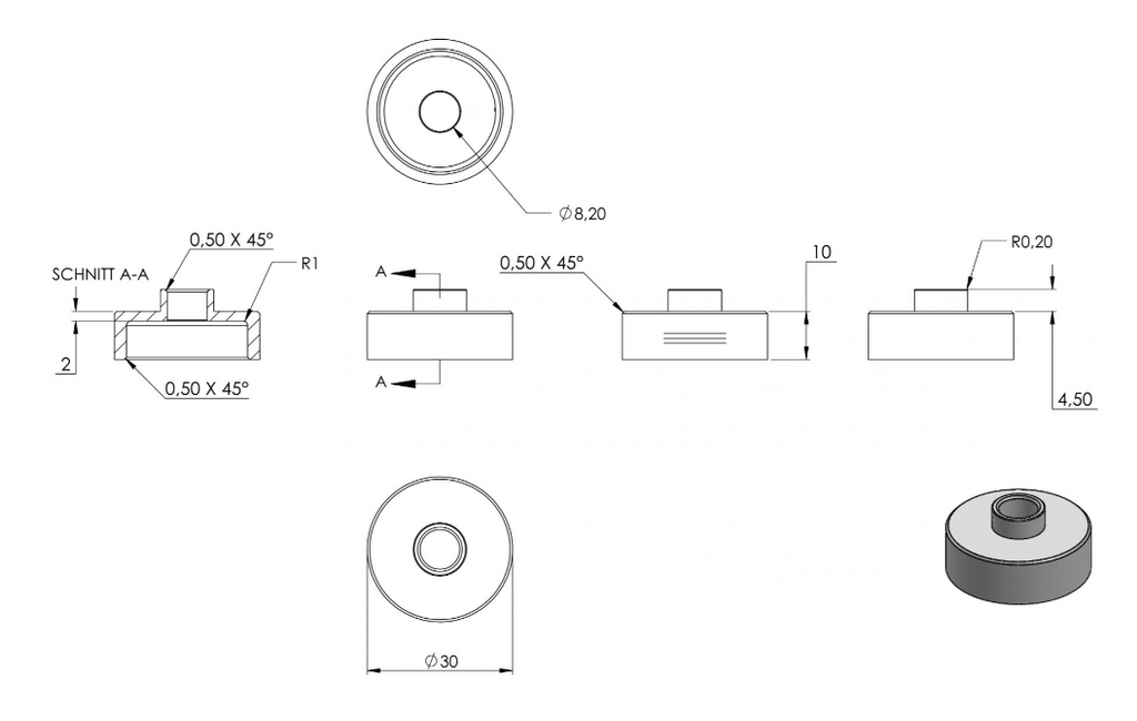 Zeichnung BRENK-fix® Verlängerungsstück 10 mm