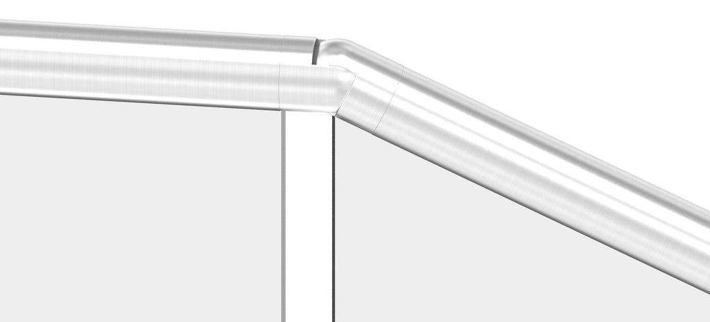 flexibler Verbinder für Rund-Nutrohr, abwärts 25-55°, V2A / V4A
