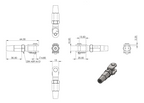 Zeichnung Gabelterminal für Seil Ø 3 mm