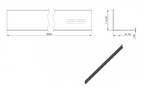 Abdeckung zum Aufkleben für Alu-Profil eleganza LIGHT, Holmlast 0.5 -1.0kN, seitliche Montage
