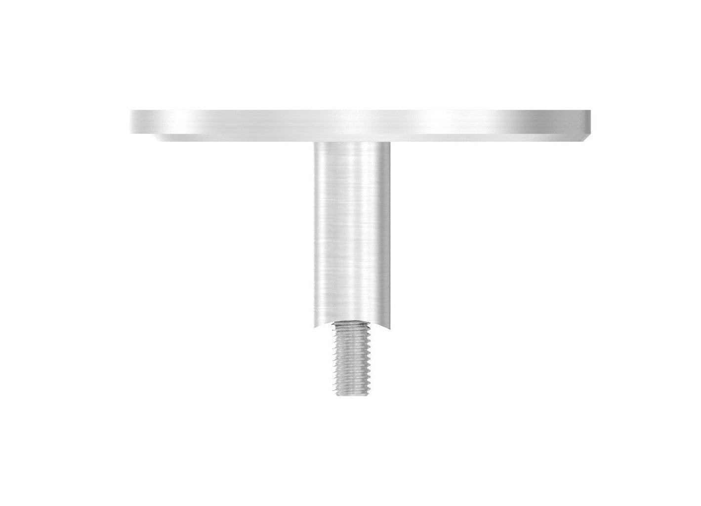 Edelstahl Wandbefestigung für Geländerpfosten 42,4 mm, mit 2 Langlöchern, V2A