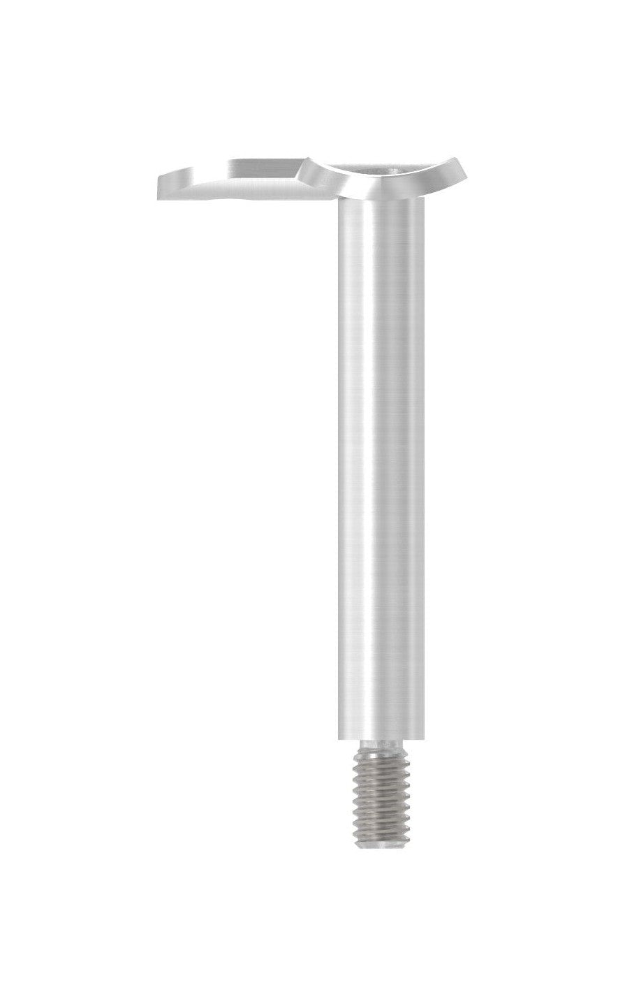 Handlaufstütze zum Schrauben, Stift mit Außengewinde M8 und Handlaufanschlussplatte 90°, V2A