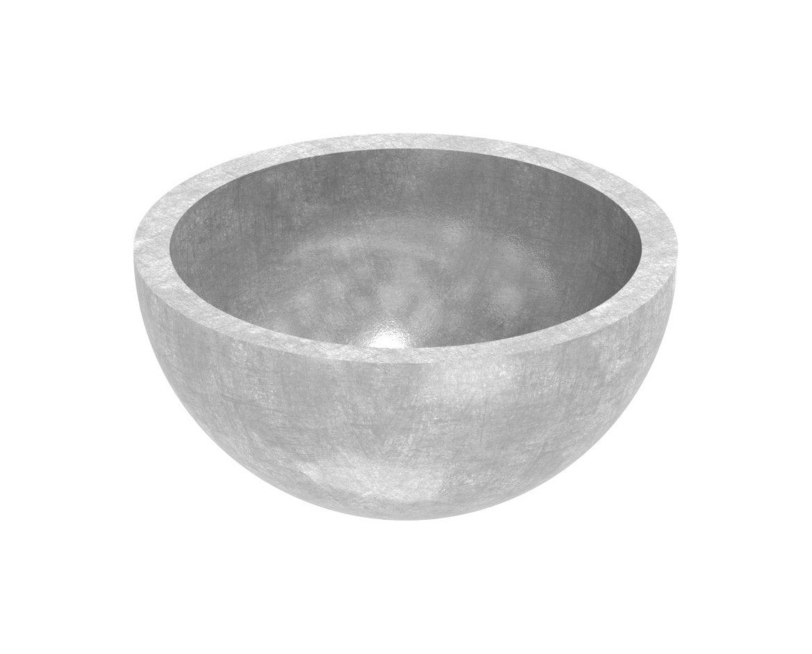 Edelstahl Halbhohlkugel, ungeschliffen, V2A